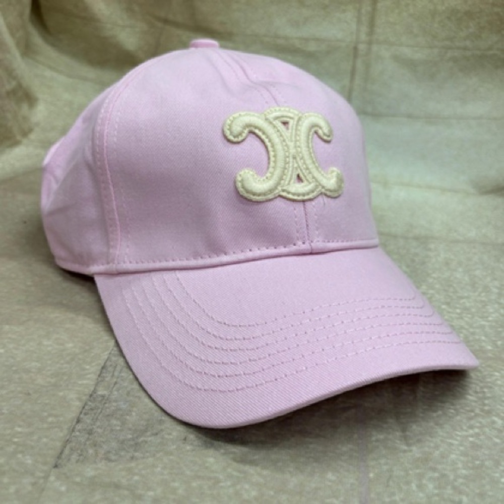 Celine pink baseball cap
